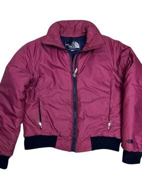 RARE Vintage 80s THE NORTH FACE Pink Puffer Parka Coat Jacket Womens Large